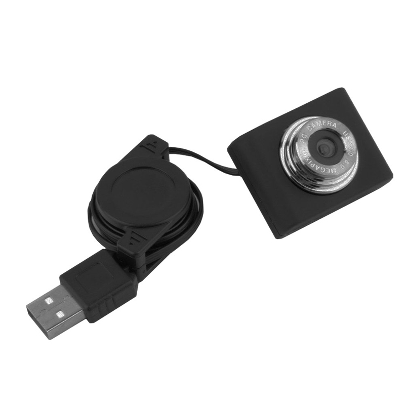Webcam with retractable USB