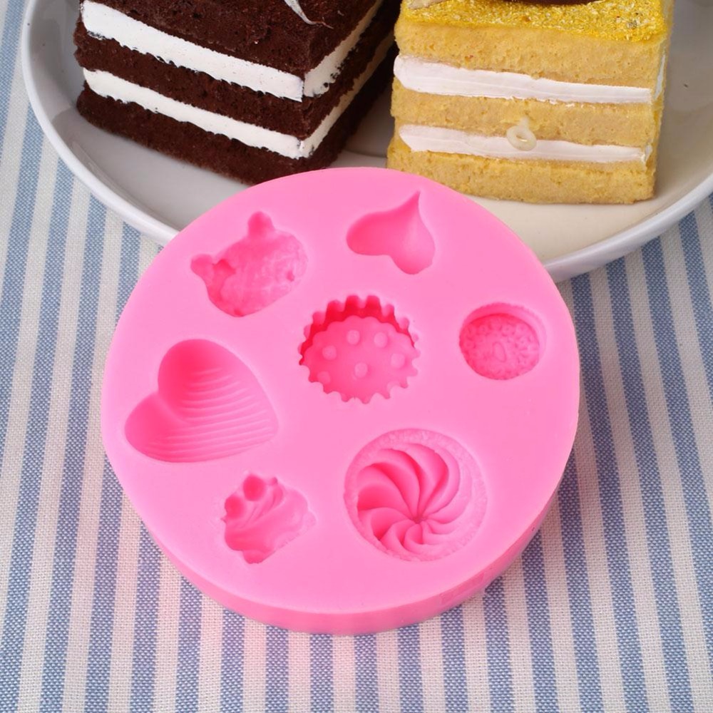 სილიკონის- Molda სილიკონის ფორმები- Hearts-Lolipop-Cake საკონდიტრო ინსტრუმენტები-შოკოლადი Molda-Tarta-Bake - Cake-Moule