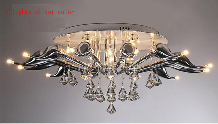 Chandelier with a handle switch