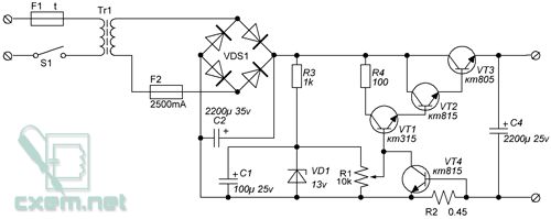 12 Volt Power Adapter Diagram
