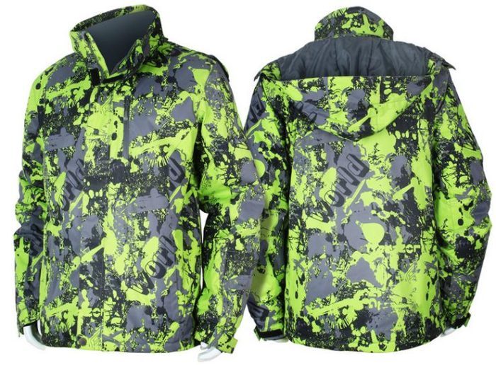 Зелёная лыжная куртка