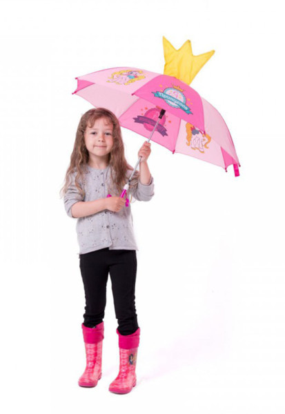 Umbrella for girls with crown