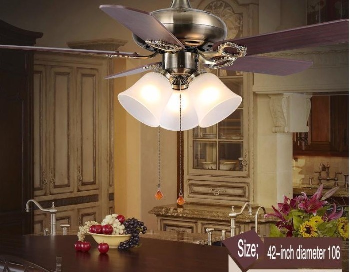 Kitchen chandelier fan