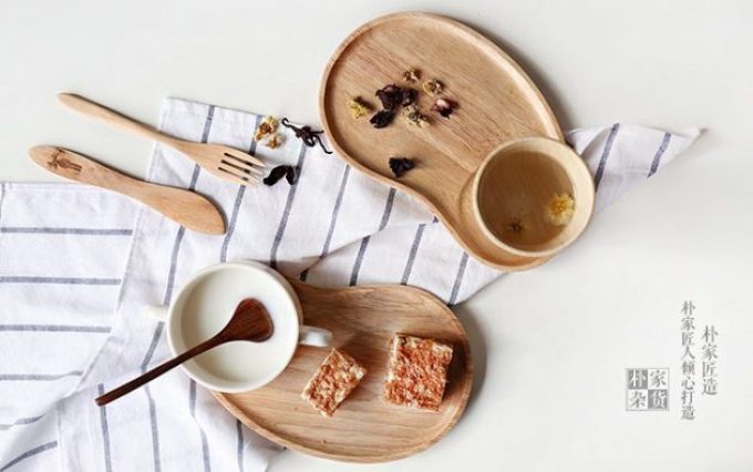 Wooden breakfast tray