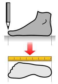 Измерение размера обуви