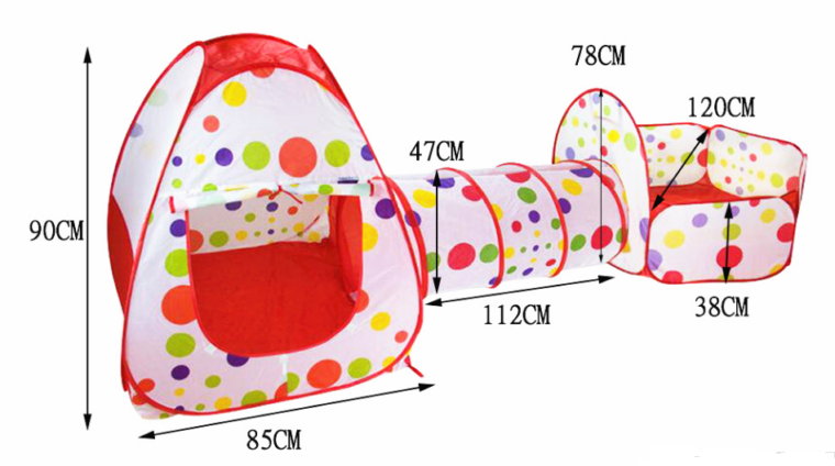 Children's tent with a playpen