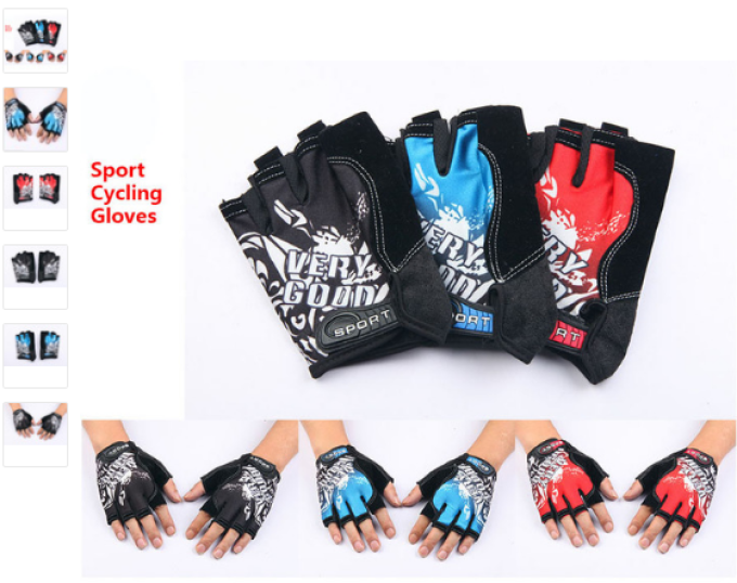 Gloves for motorcyclists without fingers