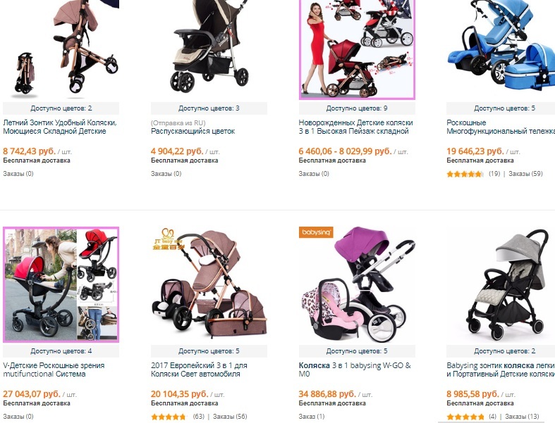 Types of strollers for newborns