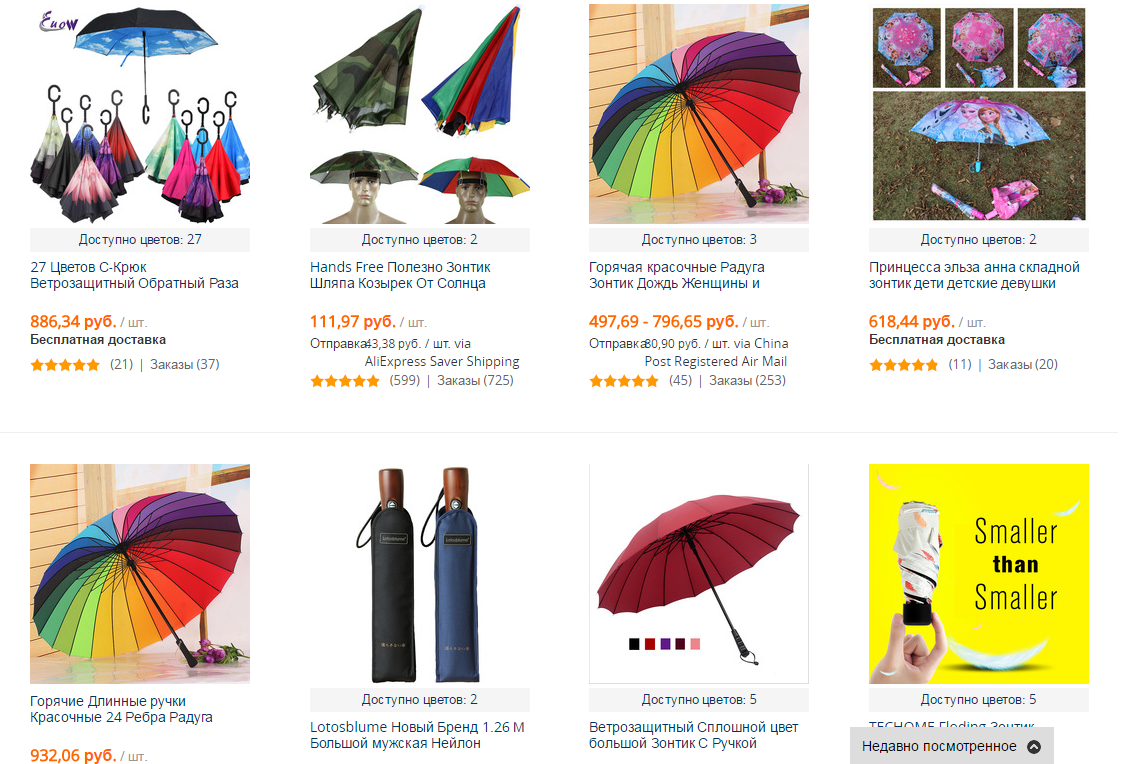 Nylon umbrellas